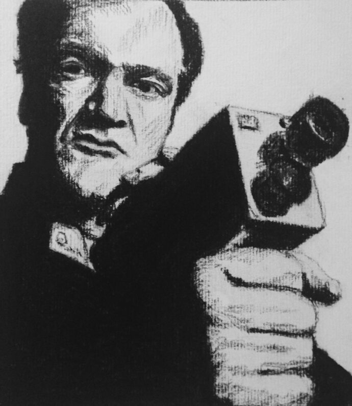 Legendary QUENTIN TARANTINO Abstract Art Style Sketch Portrait - Quentin  Tarantino - Phone Case